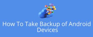 backup data of Android
